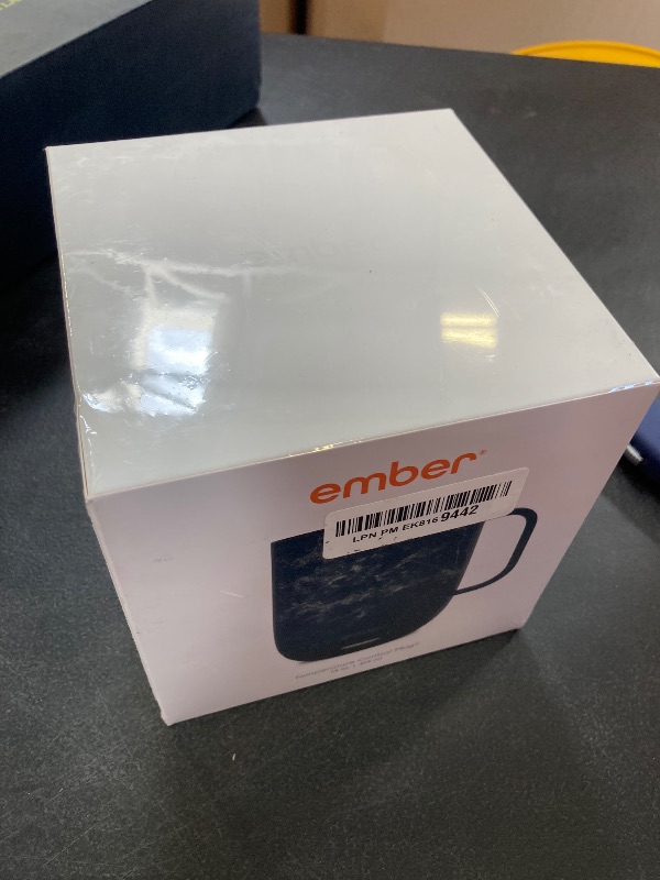 Photo 1 of Ember Temperature Control 14oz Smart Mug2 80 Min Battery Life Blue, CM191409US (Renewed) SEALED