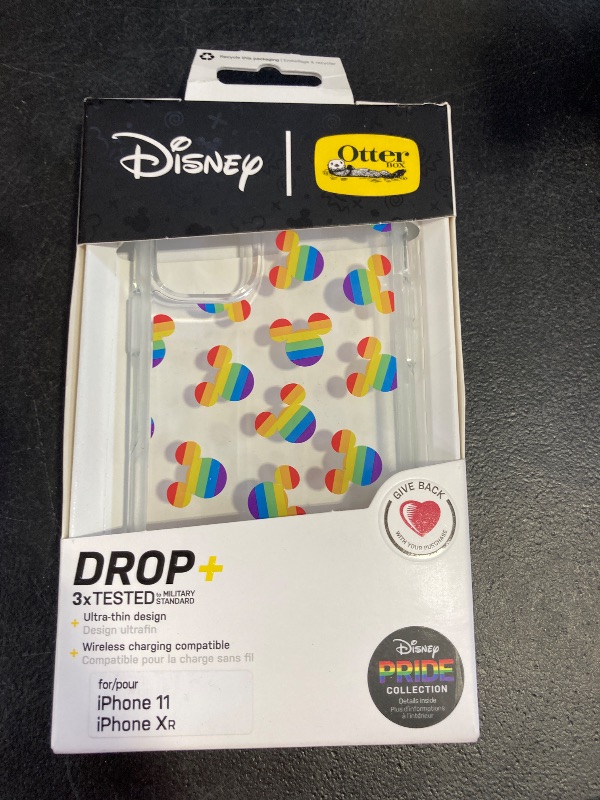 Photo 1 of OtterBox iPhone XR and iPhone 11 Symmetry Series Case - Mickey Pride, Ultra-Sleek, Wireless Charging Compatible, Raised Edges Protect Camera & Screen