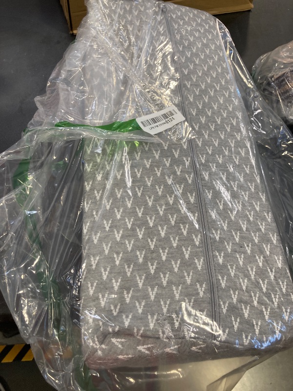 Photo 1 of 5 STARS UNITED Knee Pillow for Back Sleeping – Memory Foam Cushion for Sciatica Pain Relief – Under Leg Support for Sleeping on Back – Half Moon Bolster for Bed, Gray