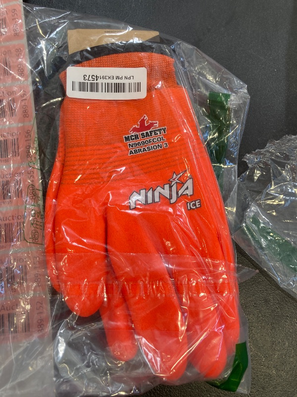Photo 1 of MCR Safety N9680XXL Ninja Flex Work Gloves, 15 Gauge Nylon Shell with Latex Coated Palm and Fingertips, Red/Gray, 2X-Large, 1-Pair