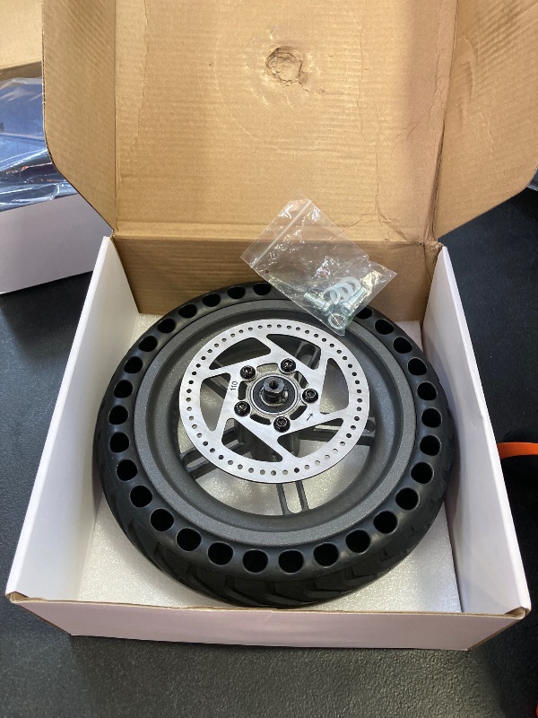 Photo 1 of ELKATECH | Gotrax Wheel replacement and Xiaomi M365 electric Scooter | Solid Tire with hub and Brake-Disc | Honeycomb Wheel Compatible Mijia1s gotrax gxl V2/gotrax XR and 8,5 inch