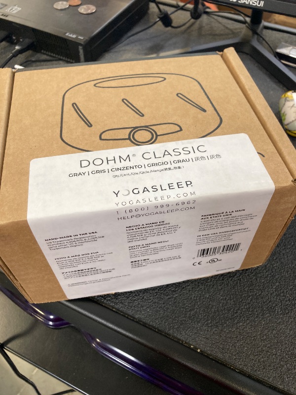 Photo 1 of Yogasleep Dohm Classic (Gray) The Original White Noise Machine, Soothing Natural Sound from A Real Fan, Noise Cancelling for Office Privacy, Travel & Meditation, Sleep Therapy for Adults & Baby sealed