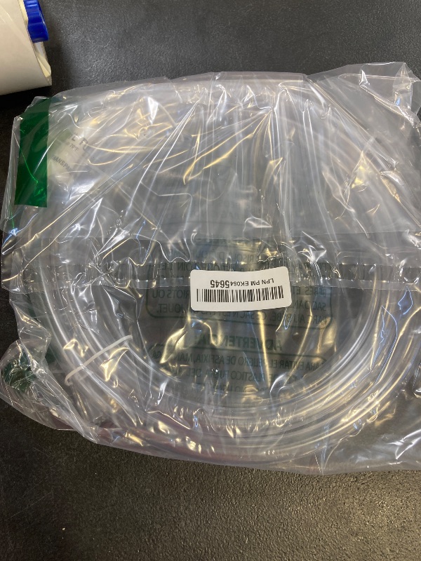 Photo 1 of Eastman 1/2 Inch ID (5/8 Inch OD) PVC Clear Vinyl Tubing, 10 Foot Length, 98568