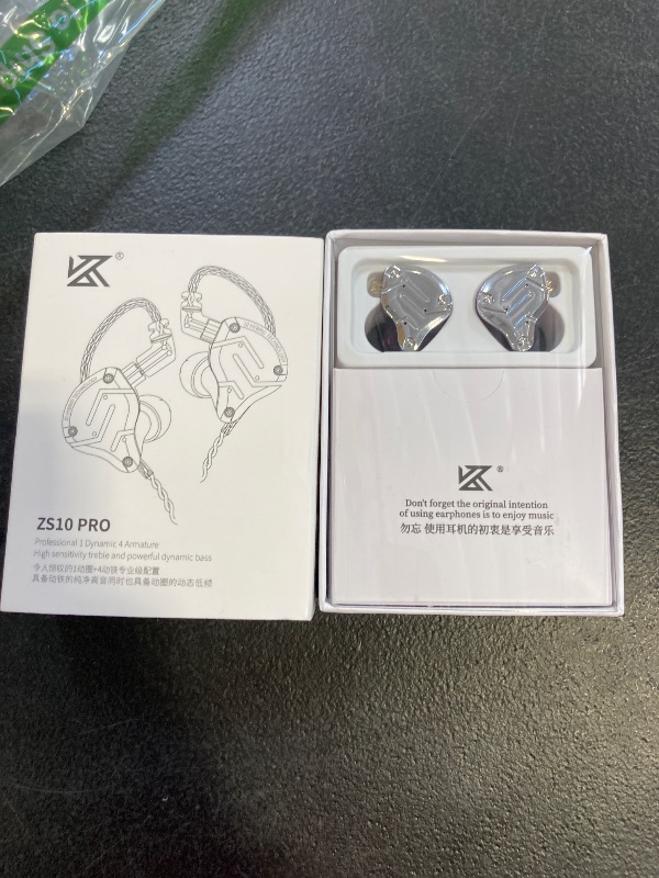 Photo 1 of Linsoul KZ ZS10 Pro, 4BA+1DD 5 Driver in Ear Monitor, HiFi Wired Earbuds, Gaming Earbuds, Hybrid IEM Earphones with Stainless Steel Faceplate, Detachable Cable for Musician (Without Mic, Purple)