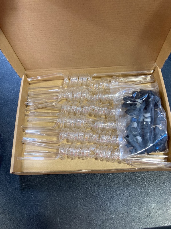 Photo 1 of Honeydak 24 Pcs Bachelorette Party Reusable Bow Straws Black Plastic Spiral Drinking Straw Coquette Bow Theme Birthday Party Supplies Dirty 30 Decor for Bridal Engagement Drinkware Baby Shower