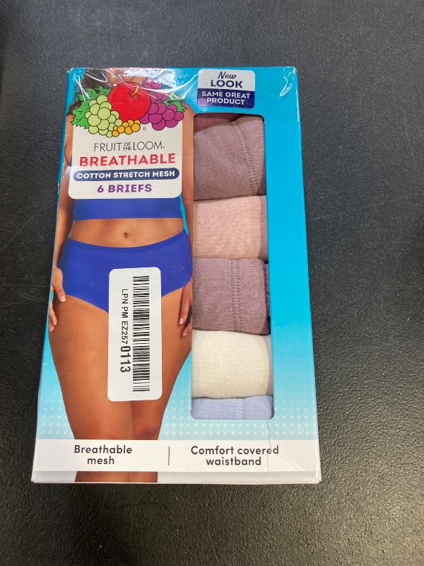 Photo 1 of Fruit of the Loom Women's Underwear Breathable Panties (Regular & Plus Size), Brief-Cotton Mesh-6 Pack, 6