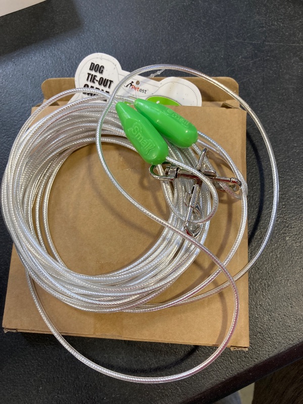 Photo 1 of Petest 25ft Reflective Tie-Out Cable for Small Dogs Up to 35 Pounds