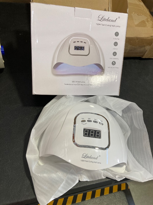 Photo 1 of UV Gel Nail Lamp,150W UV Nail Dryer LED Light for Gel Polish-4 Timers Professional Nail Art Accessories,Curing Toe Nails