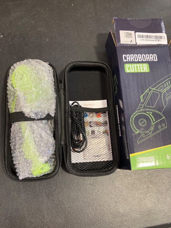 Photo 1 of Cordless Electric Scissors: 4V Rechargeable Rotary Cardboard Cutter, 3000mAh Battery, with LED Light, 2 Blades, Box Cutter for Fabric Carpet Carton Plastic Leather Cloth