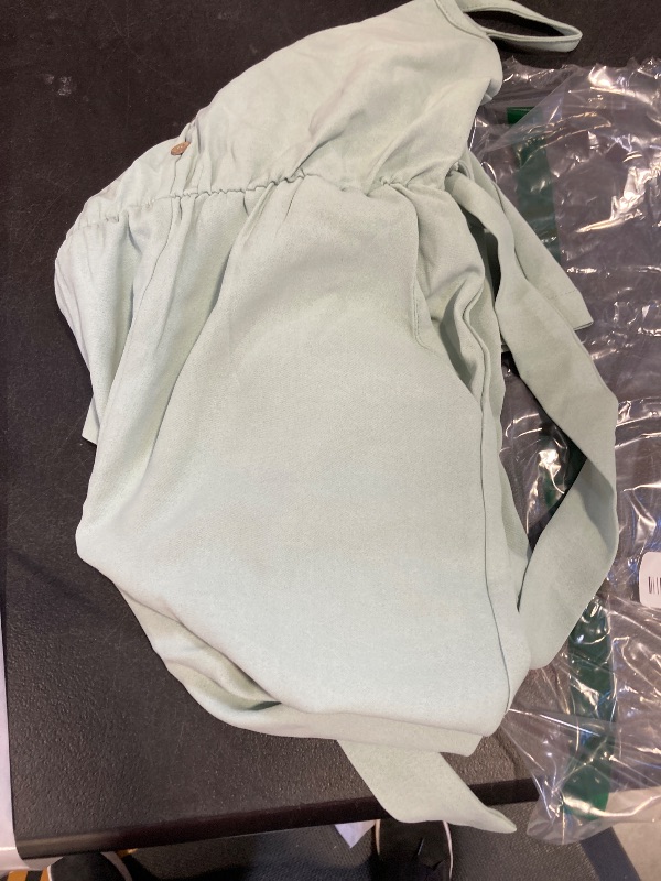 Photo 1 of blibean Girls Sleeveless Jumpsuits Tween Kids Summer Rompers Wide Leg Spaghetti Strap Jumpers Fashion Dressy Outfits Pockets Preppy Clothes Size 10-11 Years Sage Green