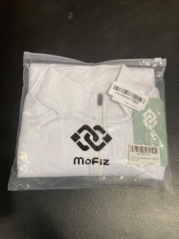 Photo 1 of AIRIKE Women's Long Sleeve Shirts Pullover Quarter Zip Collared Sun Protection Workout Tops White XS