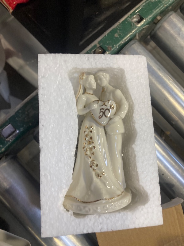 Photo 1 of Cosmos Gifts 30715 Small Fine Porcelian 50th Anniversary Couple Figurine, 4-3/4"H, Ivory
