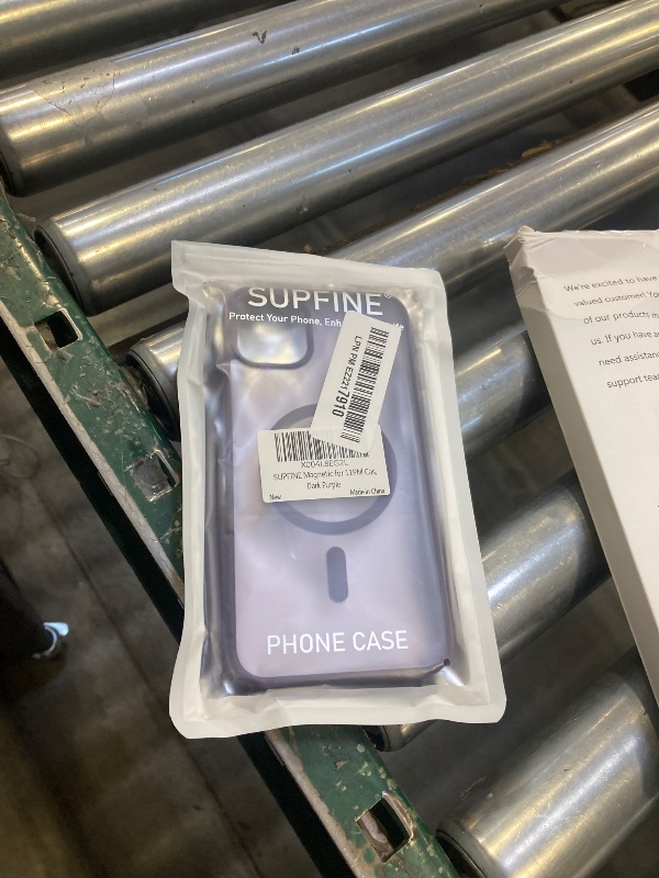 Photo 1 of SUPFINE Magnetic for iPhone 11 Pro Max Case (Compatible with MagSafe) (Military Grade Drop Protection) Translucent Matte Shockproof Phone Case,Dark Purple