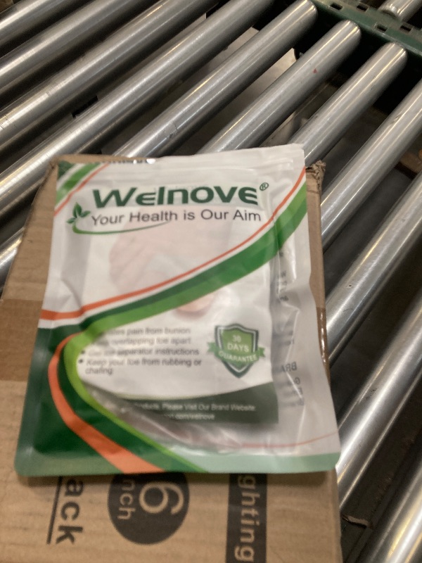 Photo 1 of Welnove Pack of 12 Bunion Corrector, Toe Separators with 2 Loops, Big Toe Spacer Suitable for Bunion and Overlap Toe (White)
