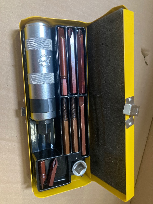 Photo 1 of AKM 1/2" Hand Manual Reversible Impact Driver Set Extractor-12 PCS Impact Screwdriver S2 Steel Much More Durable Disengage Rusted Fasteners or Frozen Bolts