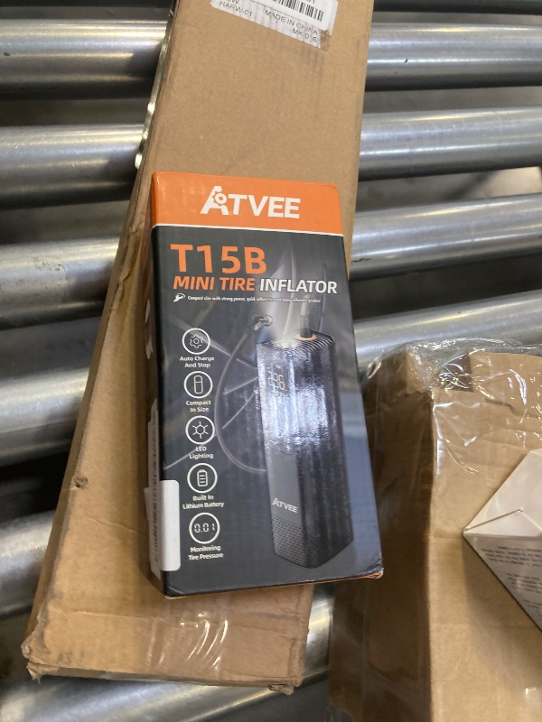 Photo 1 of ATVEE Bicycle Pump, 30s Fast Inflate Bike Pump with Guage & Digital Display, 150PSI Portable Electric Bike Tire Pump with Presta & Schrader Valves for Road Bike, E-Bike