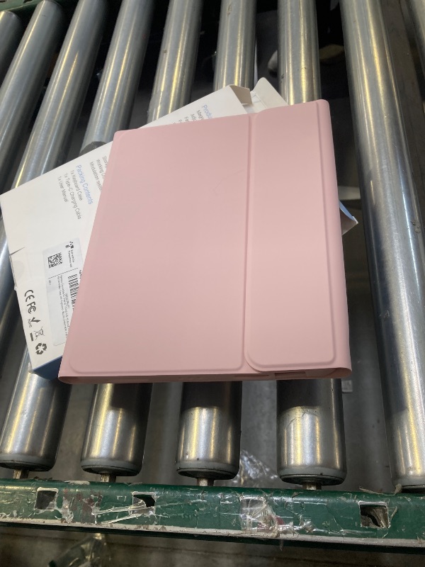 Photo 1 of Harvopu Compatible for iPad Air 11-inch/Air 5th 4th Generation Case with Keyboard - Backlit Detachable, Folio Cover with Pencil Holder for iPad Air 11 Inch M3/M2 (2025/2024), Air 5/ Air 4 (Pink)