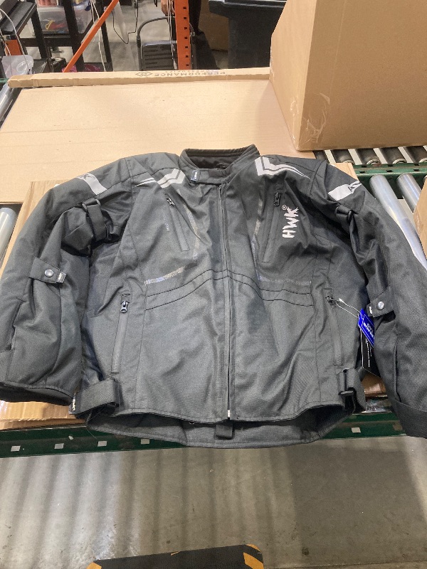 Photo 1 of HWK Motorcycle Jacket for Men and Women Scorpion with Cordura Fabric for Enduro Motorbike Riding and Armor Foam Padding for Impact Protection, Dual Sport Motorcycle Jacket - All-Black, Small