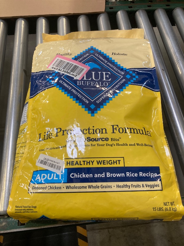 Photo 1 of Blue Buffalo Life Protection Formula Natural Adult Healthy Weight Dry Dog Food, Chicken and Brown Rice 15-lb, Best By July 7 2026