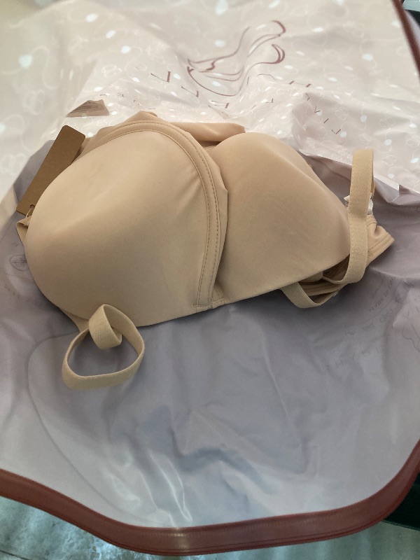 Photo 1 of SHAPELLX Tummy Control Body Shaper Full Body Shaper Removable Straps Low Back Shapewear with Built-in Bra for Women (Beige,X-Large)