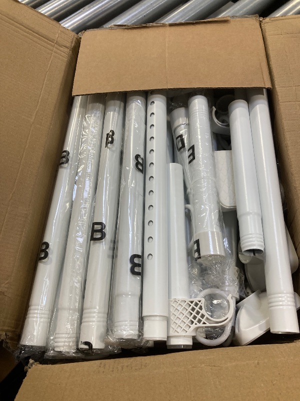 Photo 1 of SUNALLY Room Divider No Drilling Curtain Rod Wall Divider for Room Separation, 4-10ft(H) 28-114inch(W) Adjustable, Heavy Duty Partition Space Separator Freestanding Tension Curtain Stand, White