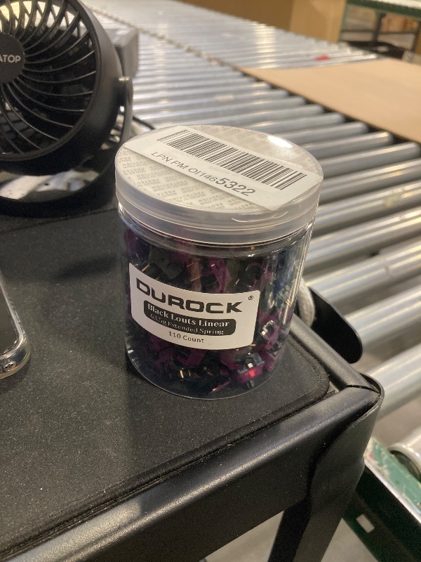 Photo 1 of DUROCK Black Lotus Switch, High Precision Linear Switches 63.5g Long Spring Pre-Lubed RGB Linear Keyboard Switches (DUROCK Black Lotus, 110pcs)