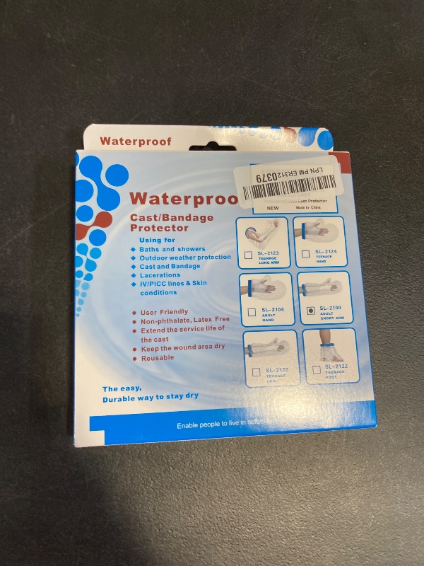 Photo 1 of UpGoing Cast Covers for Shower Arm Adult Waterproof Cast Cover Shower Protector Bag for Wound Arm, Hands, Wrists, Elbow, Finger to Keep Wounds Dry, Reusable Durable