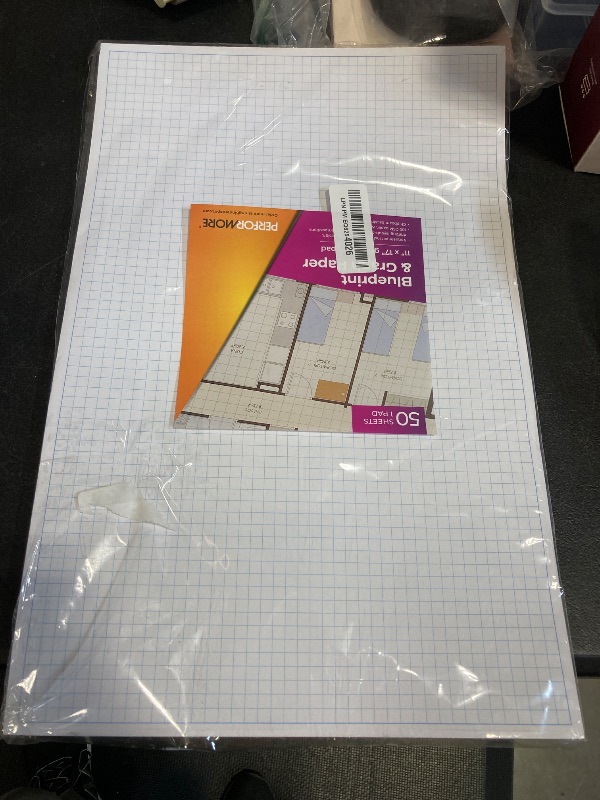 Photo 1 of Performore Grid Paper Pads, 50 Sheets per Pad 11" x 17" Graph Paper Glue Top Binding Double Sided 4x4 Quadrille White Paper for Engineering Or Technical Drawings, Blueprint, Drafting