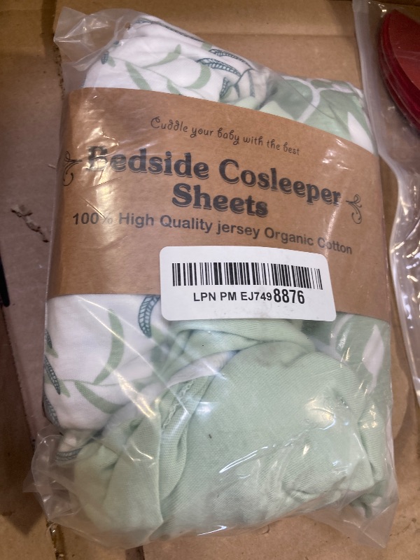 Photo 1 of 3 Pack Bedside Sleeper Bassinet Fitted Sheets, Organic Cotton, 33x20x4 Inches, Compatible with Pads Size Between 17-21” in Width, X 29-33” in Length, and 1.5-4’’ Thick