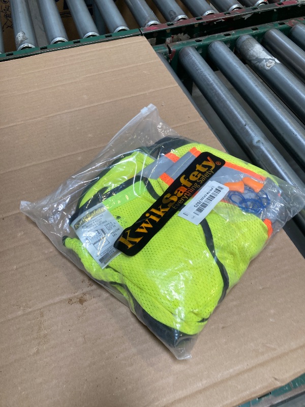 Photo 1 of KwikSafety - BIG KAHUNA DIGITAL Safety Vest [LIMITED EDITION] Class 2 ANSI OSHA Reflective Vest Durable High Visibility Vest Construction Safety Vest for Men Industrial Work Gear/Yellow 3XL