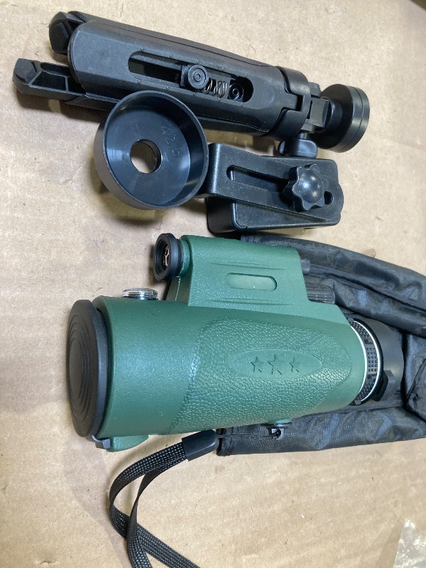 Photo 1 of Monocular Telescope with Lights HD Monoculars 80x100 for Adults High Powered Monocular for Hunting with Smartphone Holder & Tripod, Handheld Telescope Suitable for Bird Watching Stargazing-Green