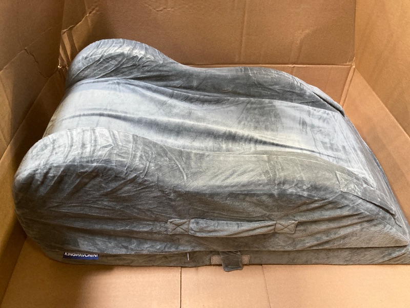 Photo 1 of KingPavonini Adjustable Leg Elevation Pillows for After Surgery, Ergonomic Curve Keeps Knee Straight, Memory Foam Leg Pillow Elevation for Blood Circulation, Swelling and Pain Relief (Single Leg)