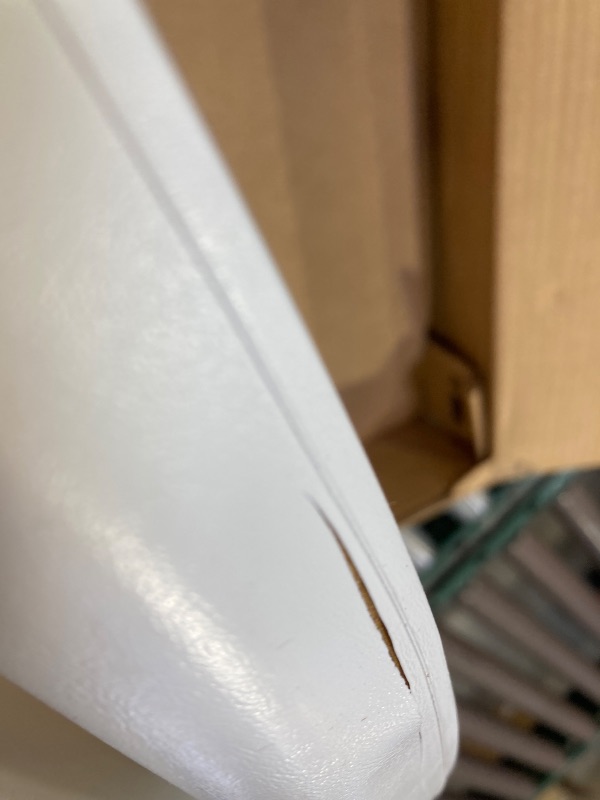 Photo 1 of Mayfair Padded Toilet Seat, Cushioned Soft Vinyl over Wood Core Seat, Secure Hinges, Easy Clean, Elongated, White
