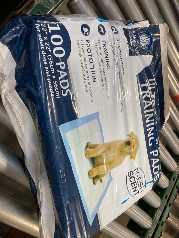 Photo 1 of American Kennel Club Scented Puppy Training Pads with Ultra Absorbent Quick Dry Gel – 22 x 22 Pee Pads for Dogs - Fresh Scented - Pack of 100