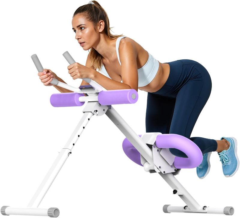 Photo 1 of Ab Machine, Adjustable Ab Trainer Machine for Abs Workout at Home Gym, Foldable, Knee Protection, Abdominal Trainer for Stomach Workout
