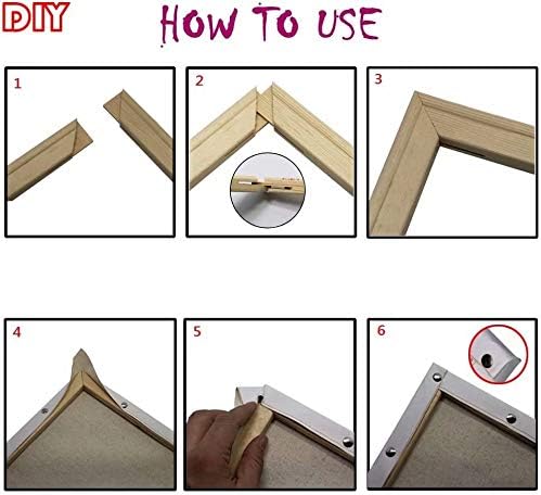 Photo 1 of DIY Solid Wood Canvas Frame Kit 16X20'' for Paint by Number&Oil Painting&Diamond Painting by Number Wooden Art Frames
