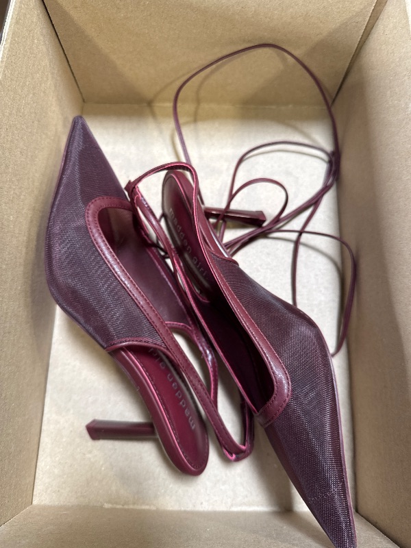 Photo 1 of Madden Girl Women's Brigitte Pump, Wine Mesh, 6