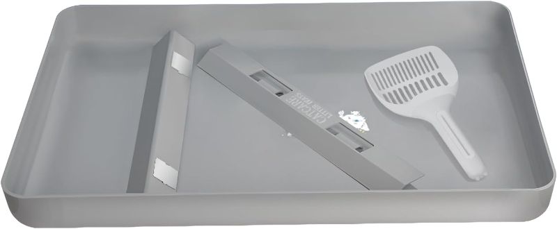 Photo 1 of Cat Litter Box Tray Compatible with Petsafe Scoop-Free- Odor & Stain-Resistant, Easy Disassembly - Includes Free Scoop for Cat Litter Boxes Plastic
