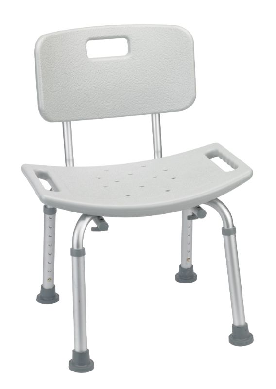 Photo 1 of Bathroom Safety Shower Tub Bench Chair with Back, Grey