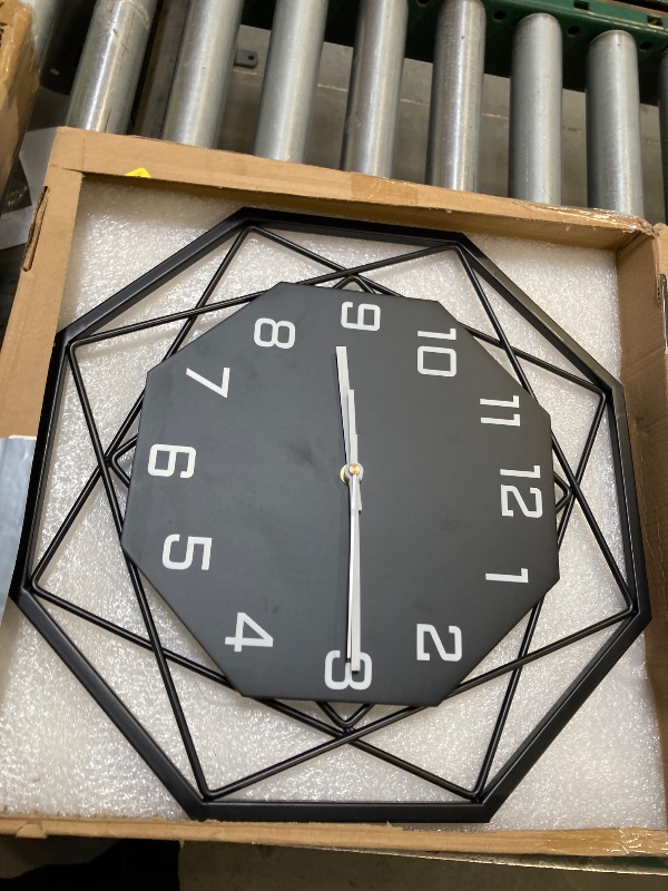 Photo 1 of Large Wall Clocks for Living Room Decor 16 inch Silent Modern Wall Clocks Wall Clock Battery Operated Non Ticking Black Wood Decorative Clock Wall for Kitchen Bedroom Office Classroom
