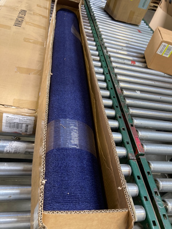 Photo 1 of Marine Carpet,5 FT x 10 FT Deep Blue Indoor Outdoor Carpet 0.2" Thick Boat Carpet with Water-Proof TPE Backing, Non-Slide Outdoor Marine Carpet Roll for Home, Patio, Porch, Deck
