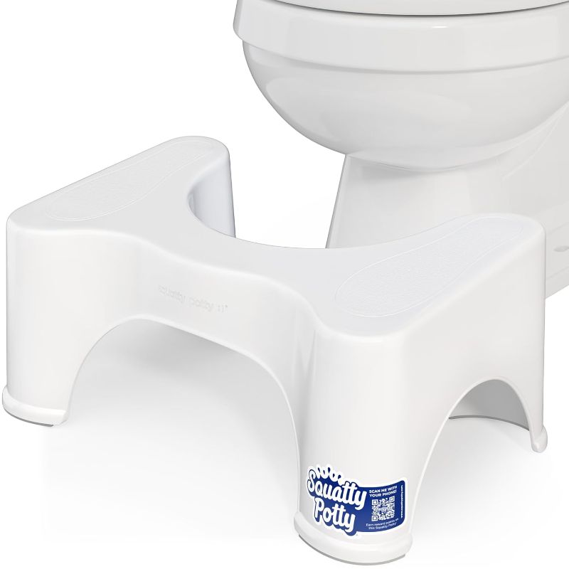 Photo 1 of Squatty Potty The Original Bathroom Toilet Stool Height, White, 9 Inch (Pack of 1)
