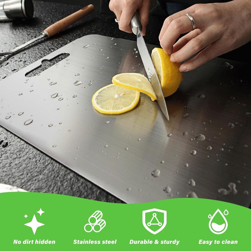 Photo 1 of Stainless Steel Cutting Board, 3 PCS 