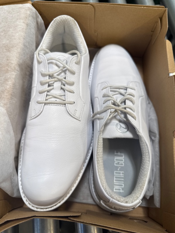 Photo 1 of PUMA Men's Royale Golf Shoes, White/Slate Sky/Ash Gray, 10.5