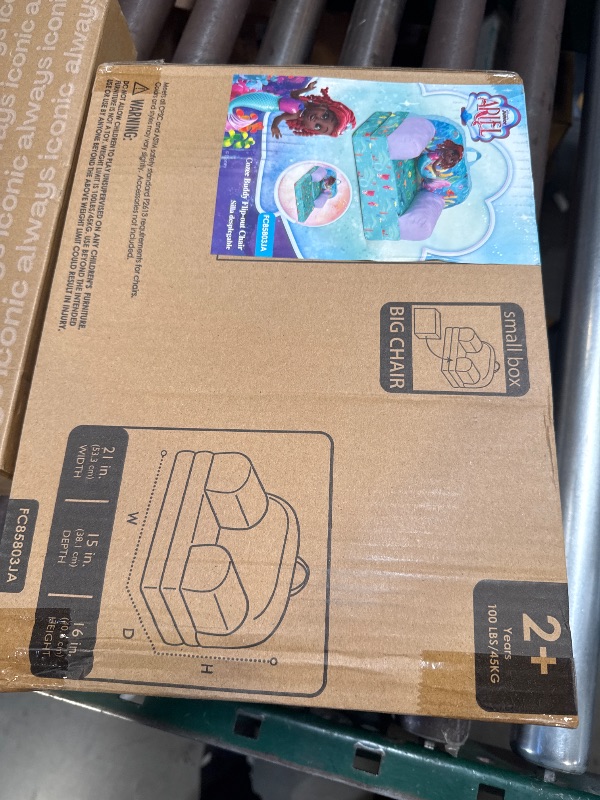 Photo 1 of Delta Children - Disney Junior’s Ariel Cozee Buddy Flip-Out Kids Chair, Blue