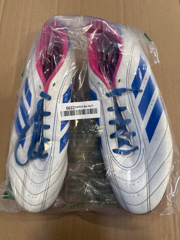 Photo 1 of adidas Unisex Goletto IX Firm Multi Ground Sneaker, White/Bright Royal/Team Shock Pink, 9 US Men