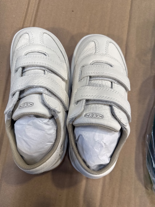 Photo 1 of See Notes //KEEN Unisex-Child KNX T-Toe Lightweight Double Strap Barefoot Feel Sneakers, Star White/Star White, 12