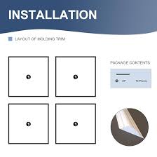 Photo 1 of 4 Set Peel and Stick Wall Molding Trim Kit
