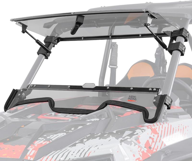 Photo 1 of KEMIMOTO 19-23 XP 1000 Flip Up Windshield Upgraded Fit and Seal, Compatible with 2019-2023 Polaris RZR XP 1000 /RZR XP Turbo 2 and 4 Seater, Heavy Duty 2-IN-1 Folding Window Hard Coated PC