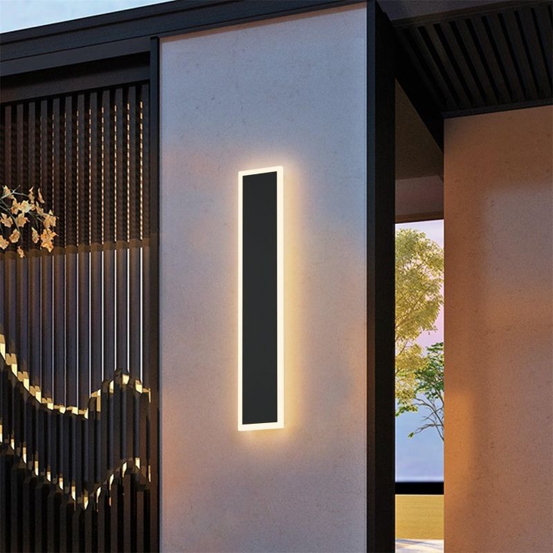 Photo 1 of 31.5In Modern Outdoor Wall Light,5.9" Wide Exterior Wall Sconce IP65 Waterproof 3000K Warm Light for Porch Garage Courtyard
